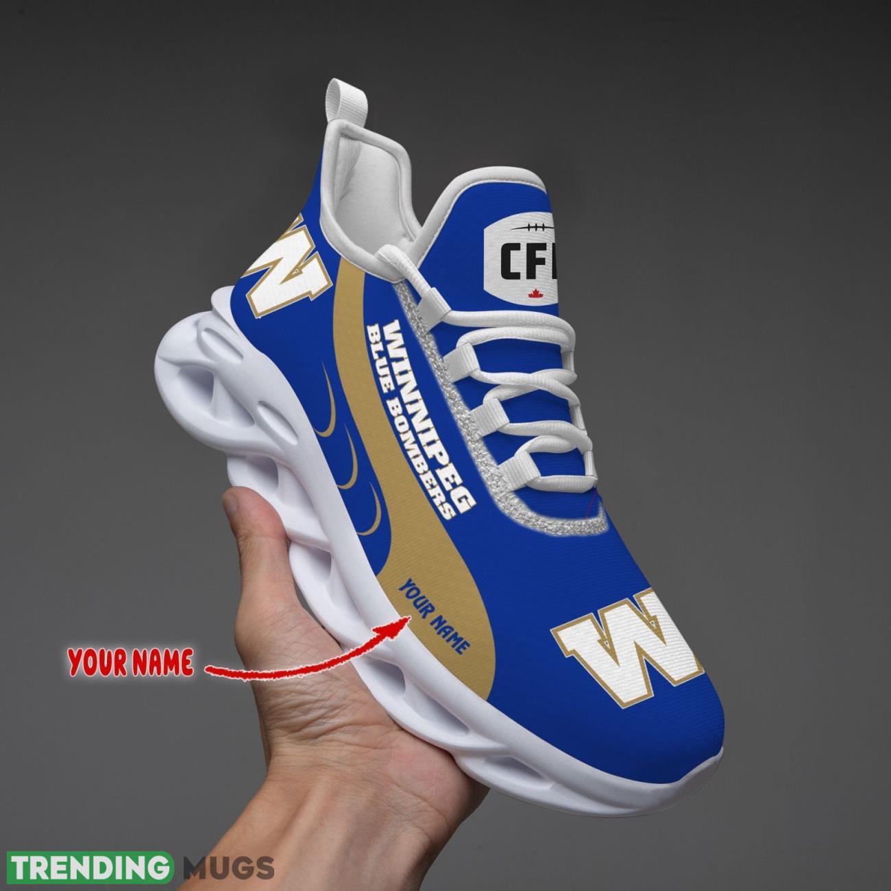 Winnipeg Blue Bombers Max Soul Shoes Custom Name Personalized Sneakers Running Gift Product Photo 1