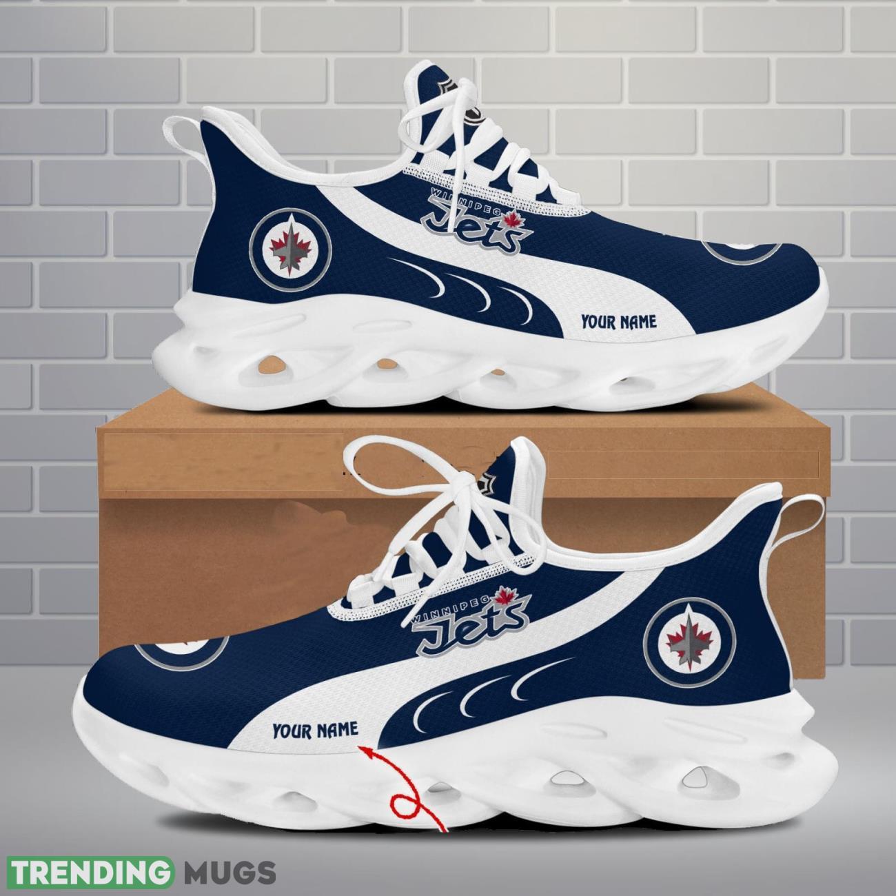 Winnipeg Jets Max Soul Shoes Custom Name Personalized Sneakers Running Gift Max Soul Winnipeg Jets Max Soul Shoes Custom Name Personalized Sneakers Running Gift Max Soul