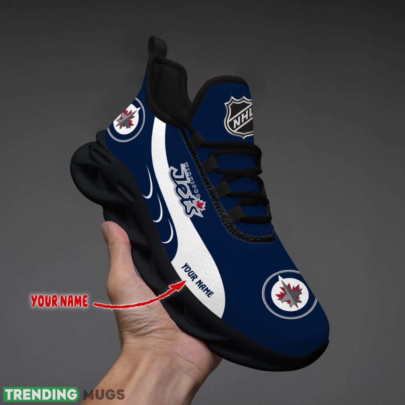 Winnipeg Jets Max Soul Shoes Custom Name Personalized Sneakers Running Gift Max Soul Winnipeg Jets Max Soul Shoes Custom Name Personalized Sneakers Running Gift Max Soul