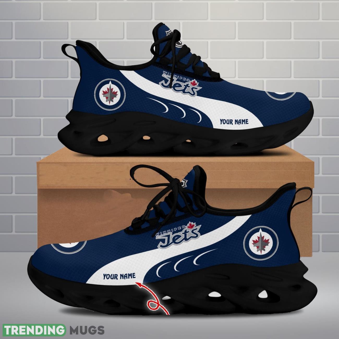 Winnipeg Jets Max Soul Shoes Custom Name Personalized Sneakers Running Gift Max Soul Winnipeg Jets Max Soul Shoes Custom Name Personalized Sneakers Running Gift Max Soul