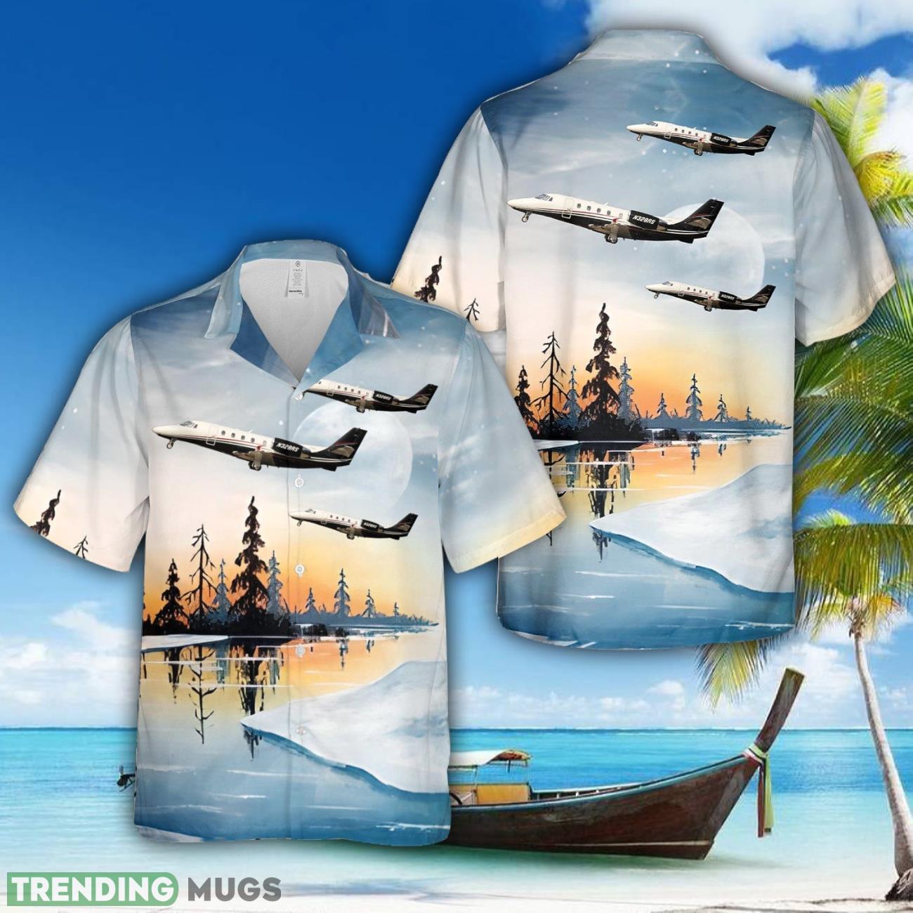 Cessna 560XL Citation XLS+ Holiday Hawaiian Shirt Product Photo 1