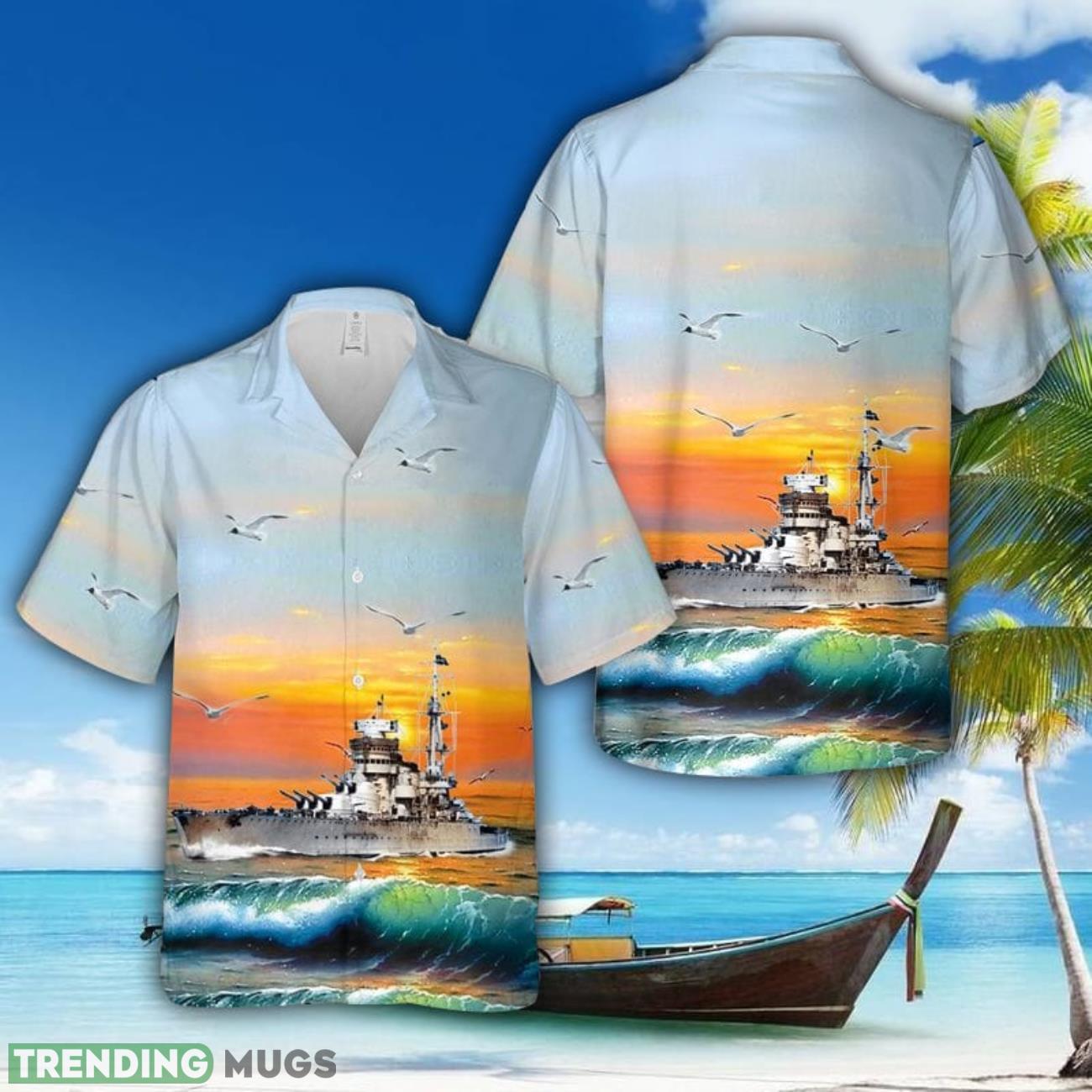 Conte di Cavour-class battleship Holiday Hawaiian Shirt Product Photo 1