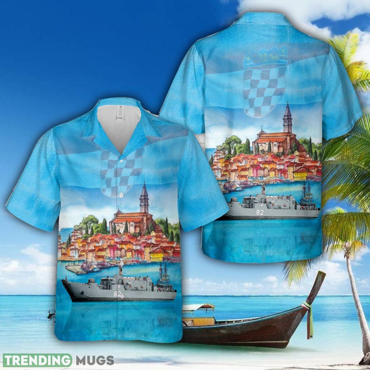 Croatian Navy DBM-82 Krka Silba class Holiday Hawaiian Shirt Product Photo 1 Croatian Navy DBM-82 Krka Silba class Holiday Hawaiian Shirt Product Photo 1