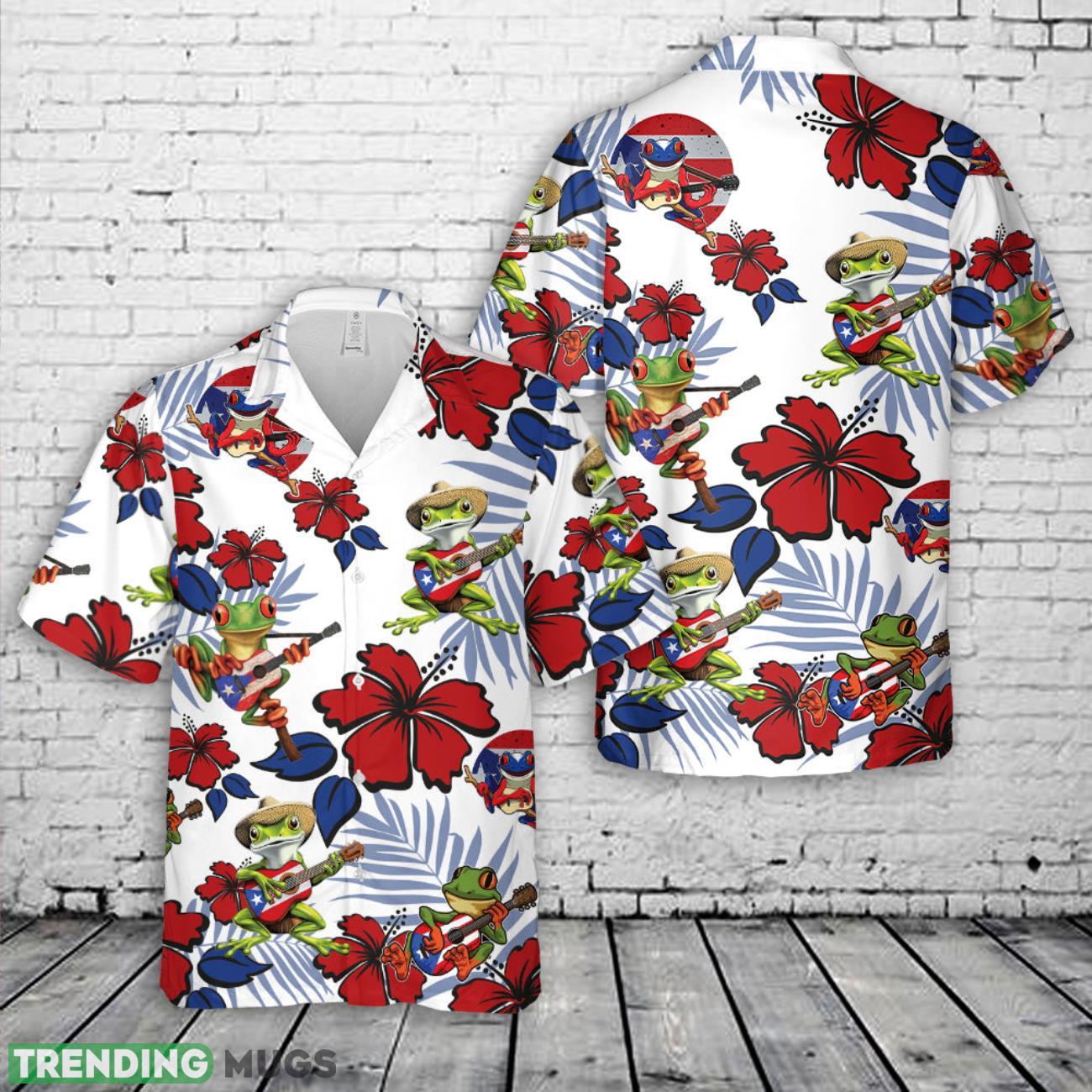 Guitar Playing Coqui Frog Puerto Rico Hawaiian Shirt Beach Summer Lover Gift Product Photo 1 Guitar Playing Coqui Frog Puerto Rico Hawaiian Shirt Beach Summer Lover Gift Product Photo 1