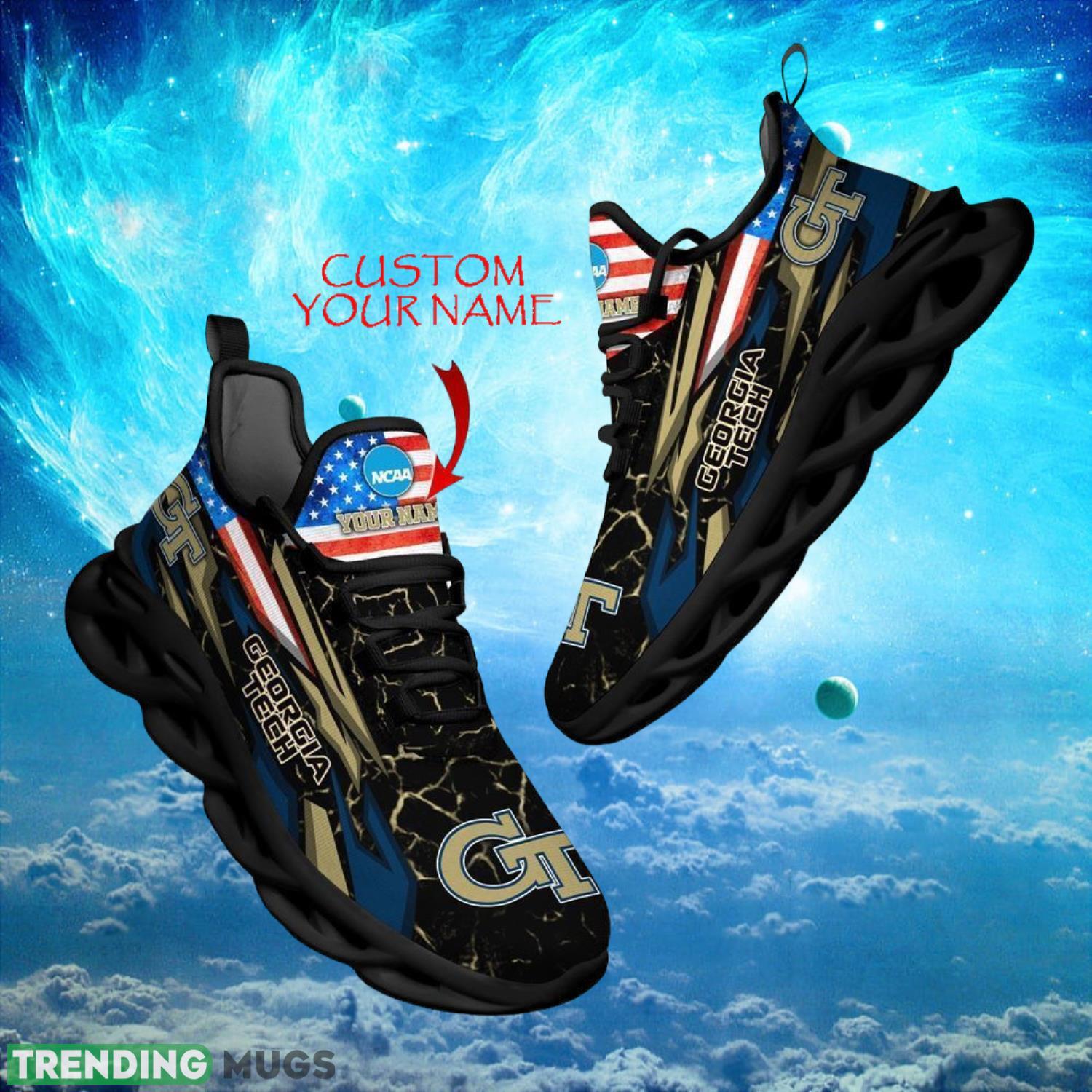 NCAA Georgia Tech Yellow Jackets Design For Fans Loves Custom Your Name Max Soul Shoes Product Photo 1 NCAA Georgia Tech Yellow Jackets Design For Fans Loves Custom Your Name Max Soul Shoes Product Photo 1