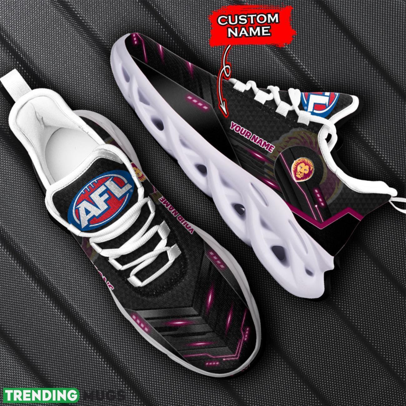 Brisbane Lions AFL Max Soul Shoes 3D Printed Running Sneakers Custom Name Max Soul Brisbane Lions AFL Max Soul Shoes 3D Printed Running Sneakers Custom Name Max Soul