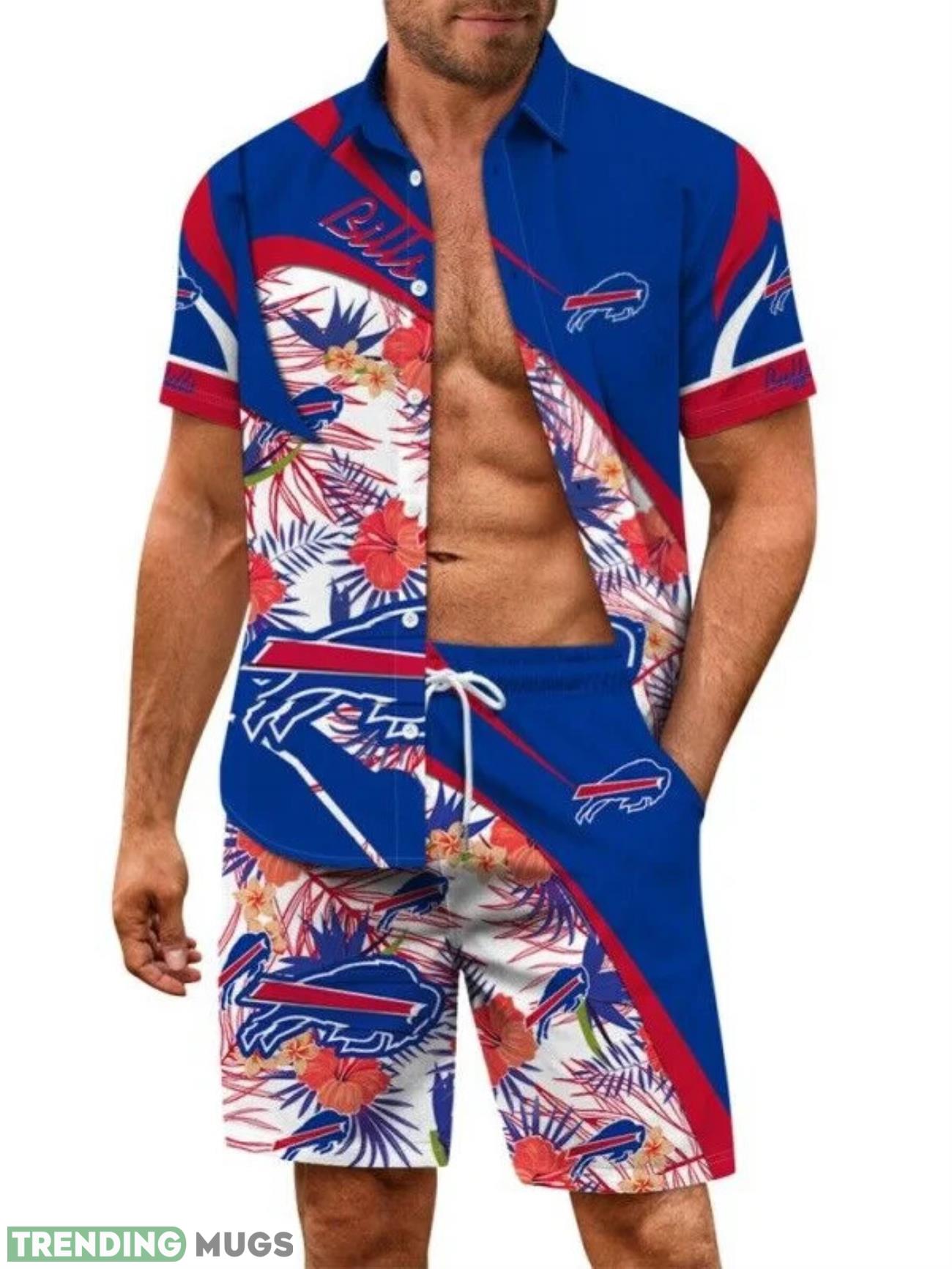 Buffalo Bills Summer Hawaiian Shirt And Shorts Tropical Style For Men And Women Hawaiian & Short Buffalo Bills Summer Hawaiian Shirt And Shorts Tropical Style For Men And Women Hawaiian & Short