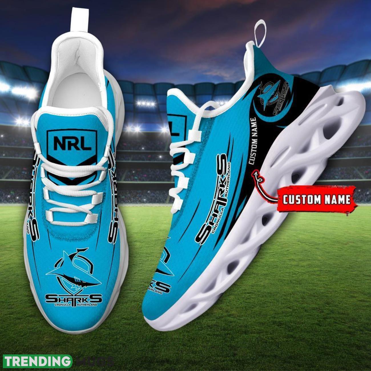Cronulla Sharks NRL Max Soul Shoes Sneakers Sport Gift For Fans Running Shoes Custom Name Max Soul Cronulla Sharks NRL Max Soul Shoes Sneakers Sport Gift For Fans Running Shoes Custom Name Max Soul