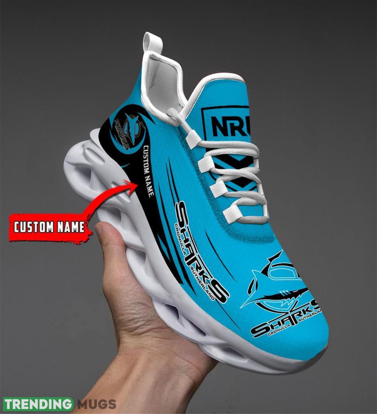 Cronulla Sharks NRL Max Soul Shoes Sneakers Sport Gift For Fans Running Shoes Custom Name Product Photo 1 Cronulla Sharks NRL Max Soul Shoes Sneakers Sport Gift For Fans Running Shoes Custom Name Product Photo 1