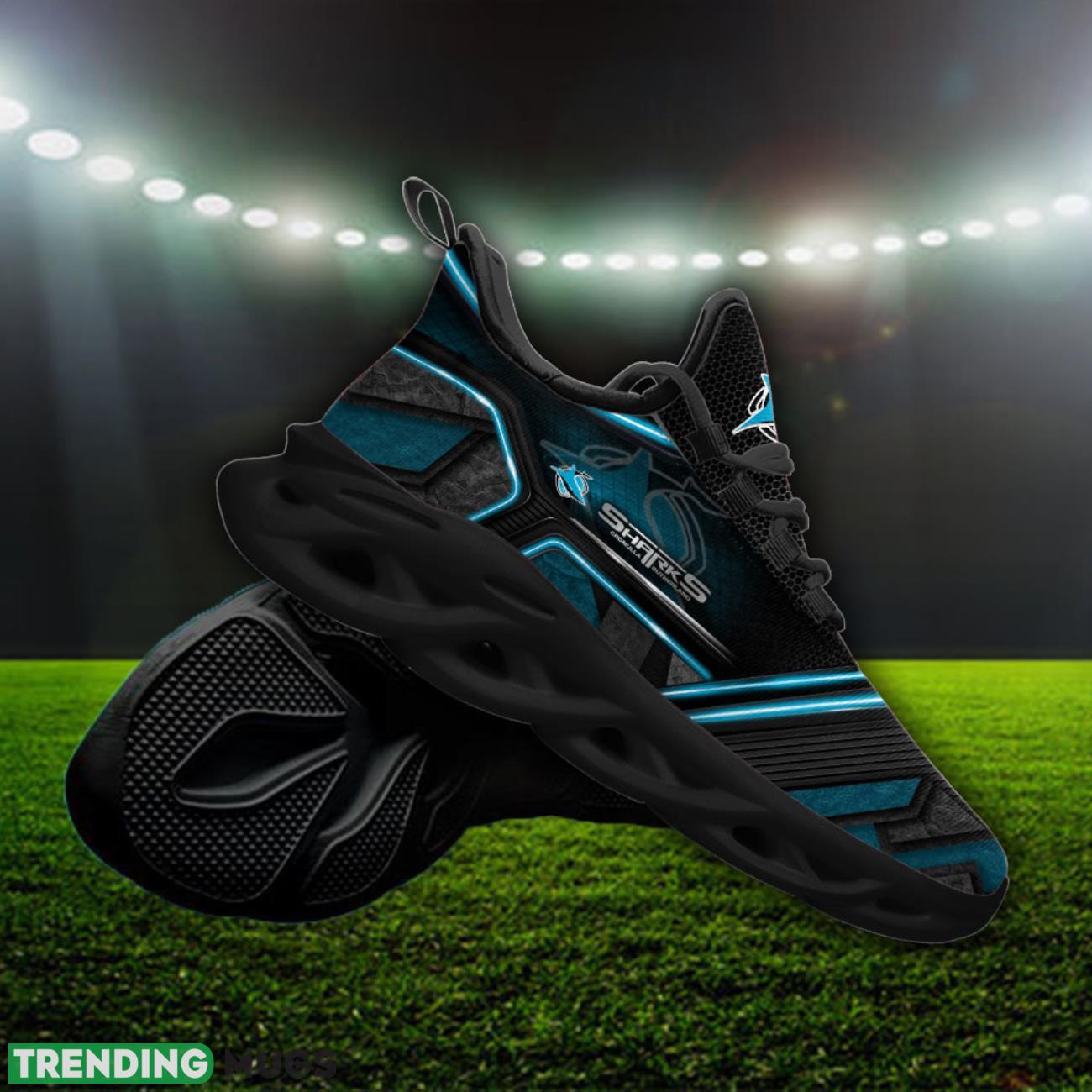 Cronulla Sutherland Sharks NRL Max Soul Shoes Sneakers Personalized Name Gift For Team Max Soul Cronulla Sutherland Sharks NRL Max Soul Shoes Sneakers Personalized Name Gift For Team Max Soul