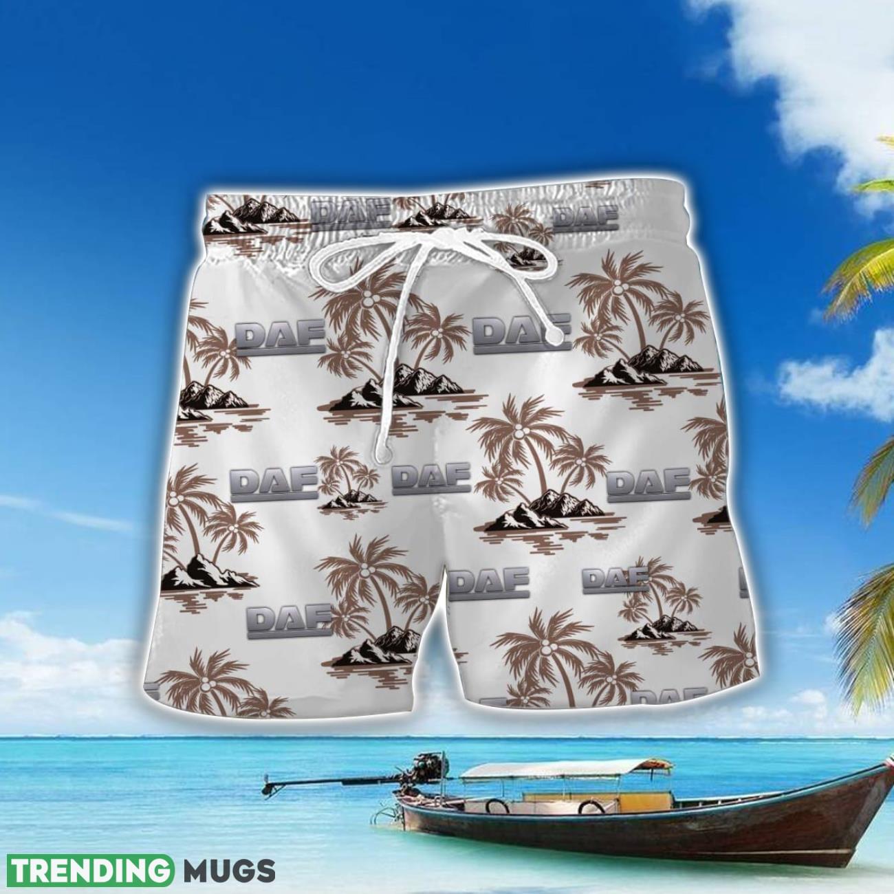 DAF Trucks Brown Coconut Tree Pattern 3D Hawaiian Shirt And Shorts Hawaiian & Short DAF Trucks Brown Coconut Tree Pattern 3D Hawaiian Shirt And Shorts Hawaiian & Short