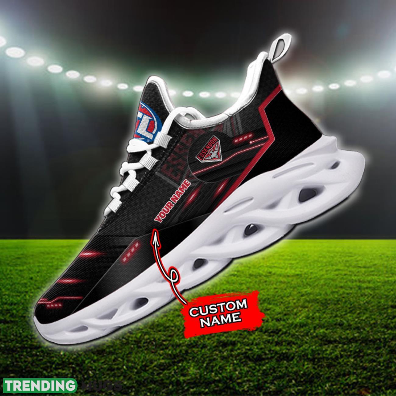 Essendon Bombers AFL Max Soul Shoes 3D Printed Running Sneakers Custom Name Product Photo 1 Essendon Bombers AFL Max Soul Shoes 3D Printed Running Sneakers Custom Name Product Photo 1