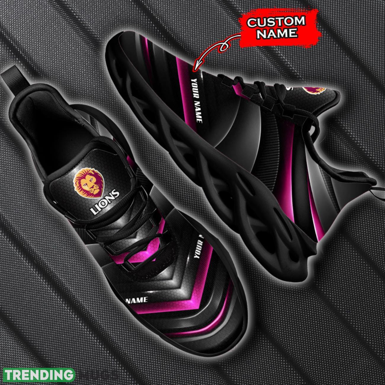 For Fans Brisbane Lions AFL Max Soul Shoes Running Sneakers Men And Women Gift Custom Name Max Soul For Fans Brisbane Lions AFL Max Soul Shoes Running Sneakers Men And Women Gift Custom Name Max Soul