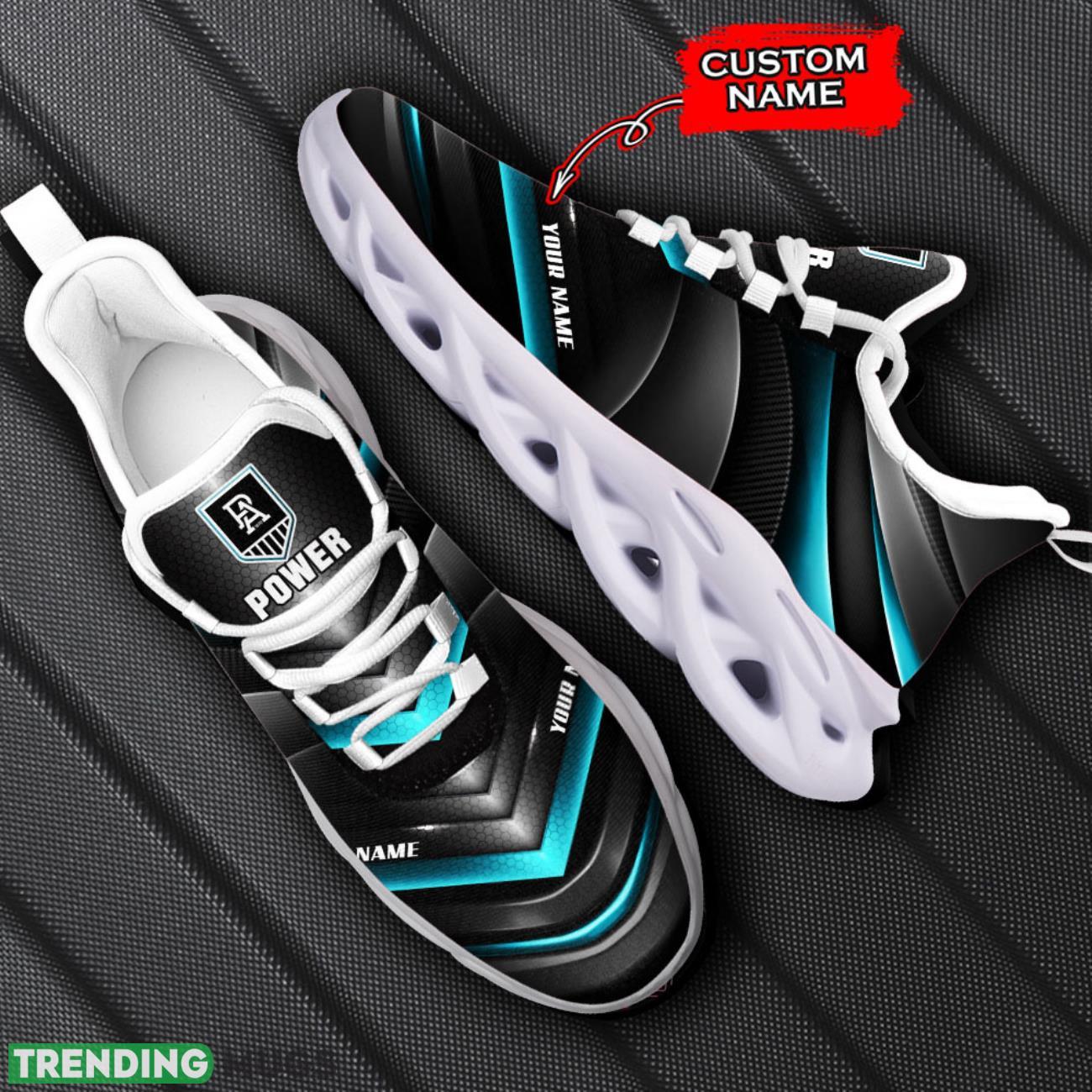 For Fans Port Adelaide Power AFL Max Soul Shoes Running Sneakers Men And Women Gift Custom Name Max Soul For Fans Port Adelaide Power AFL Max Soul Shoes Running Sneakers Men And Women Gift Custom Name Max Soul