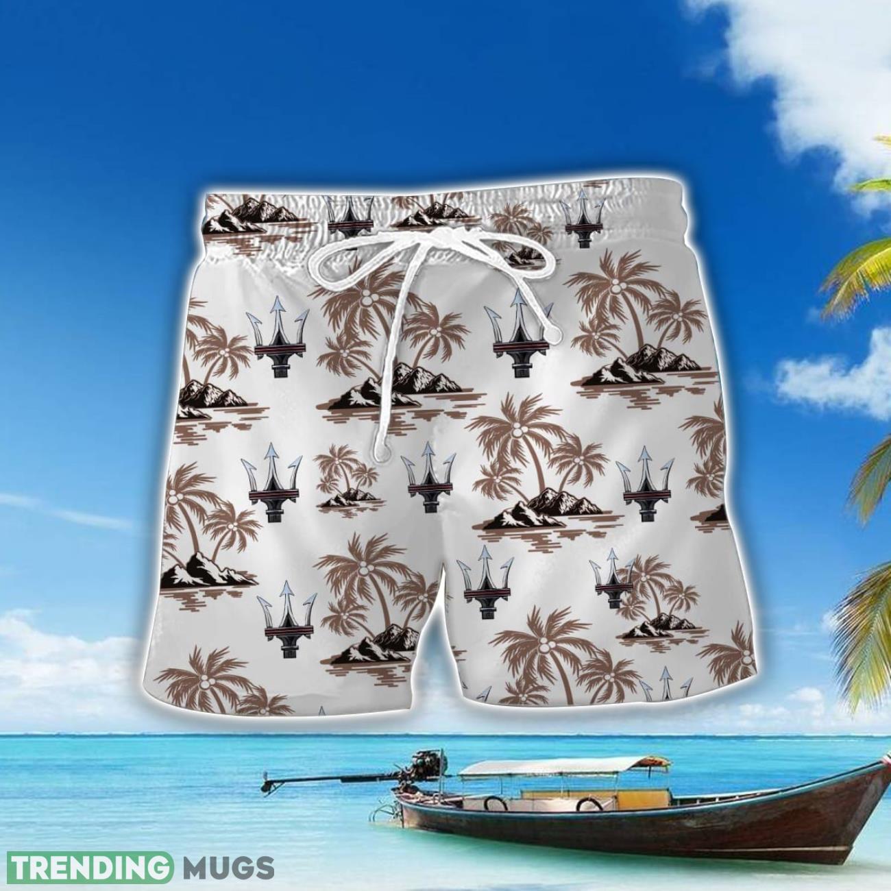 Maserati Brown Coconut Tree Pattern 3D Hawaiian Shirt And Shorts Hawaiian & Short Maserati Brown Coconut Tree Pattern 3D Hawaiian Shirt And Shorts Hawaiian & Short