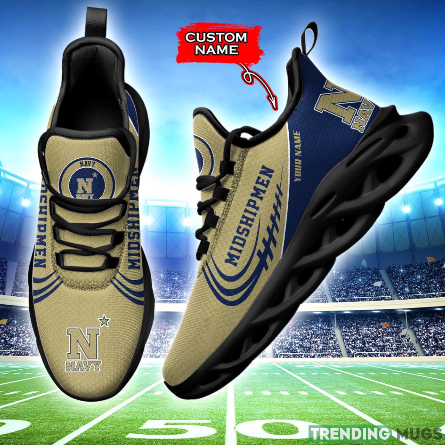 Running Sneakers Navy Midshipmen NCAA Max Soul Shoes Clunky Sneakers Custom Name Gift Max Soul Running Sneakers Navy Midshipmen NCAA Max Soul Shoes Clunky Sneakers Custom Name Gift Max Soul