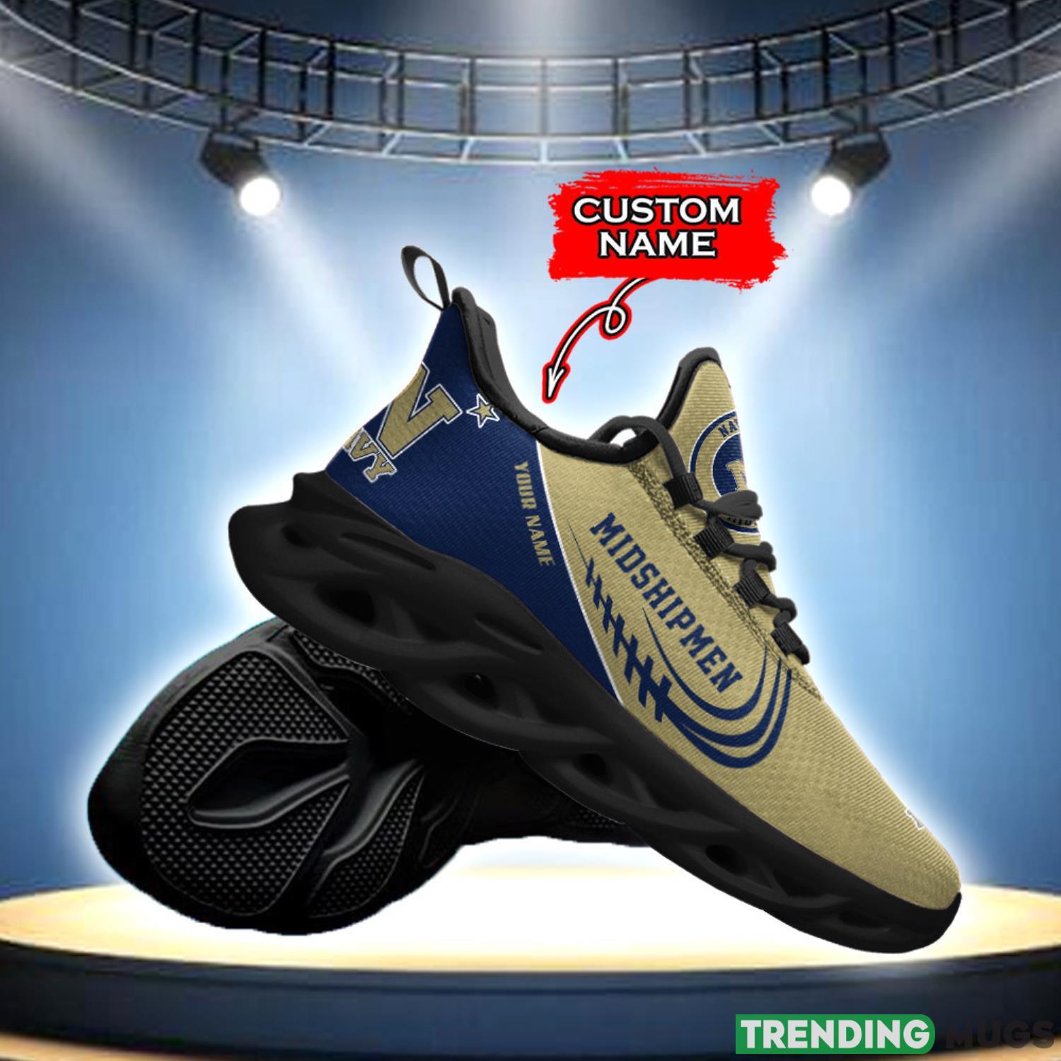 Running Sneakers Navy Midshipmen NCAA Max Soul Shoes Clunky Sneakers Custom Name Gift Max Soul Running Sneakers Navy Midshipmen NCAA Max Soul Shoes Clunky Sneakers Custom Name Gift Max Soul