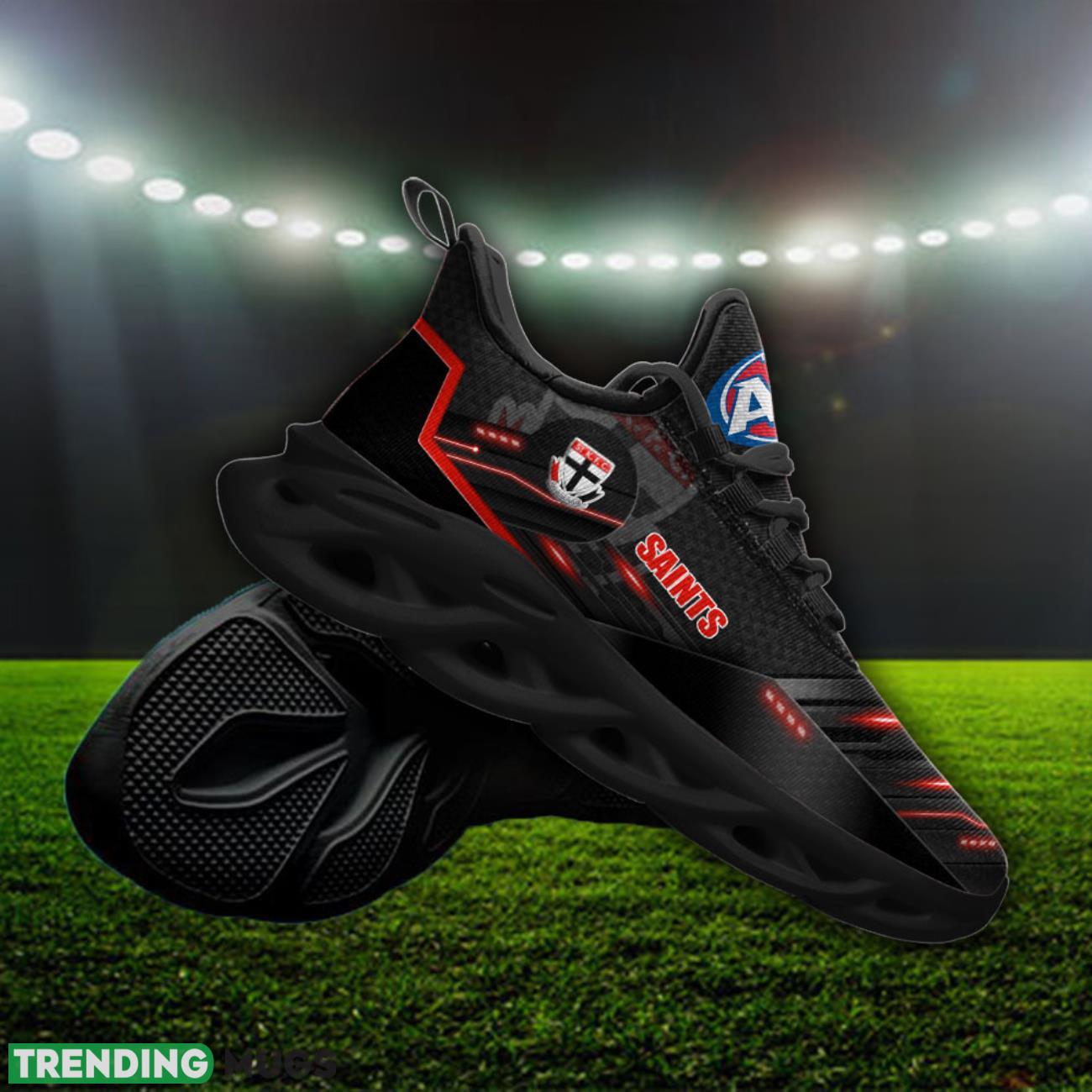 St Kilda Saints AFL Max Soul Shoes 3D Printed Running Sneakers Custom Name Max Soul St Kilda Saints AFL Max Soul Shoes 3D Printed Running Sneakers Custom Name Max Soul