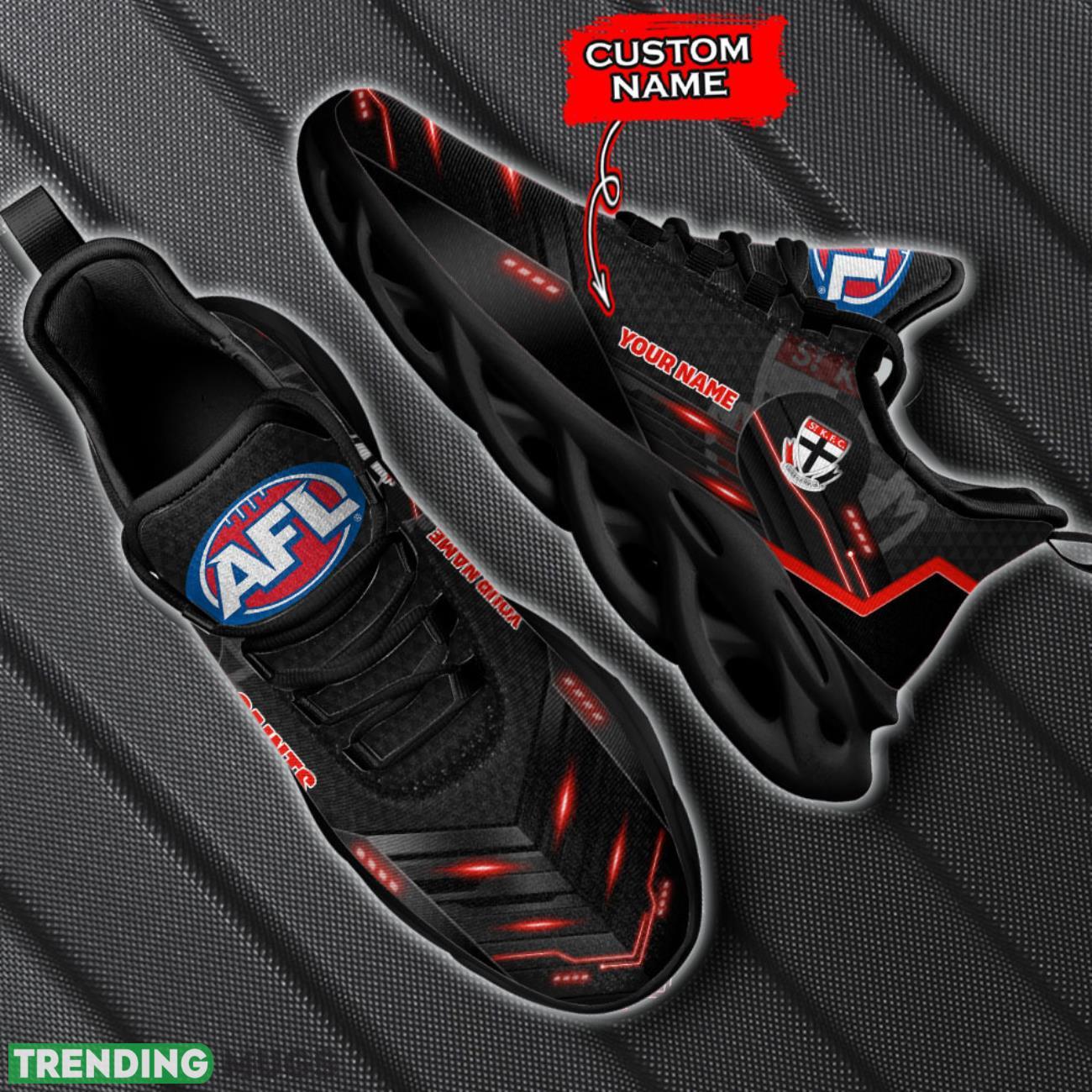 St Kilda Saints AFL Max Soul Shoes 3D Printed Running Sneakers Custom Name Max Soul St Kilda Saints AFL Max Soul Shoes 3D Printed Running Sneakers Custom Name Max Soul