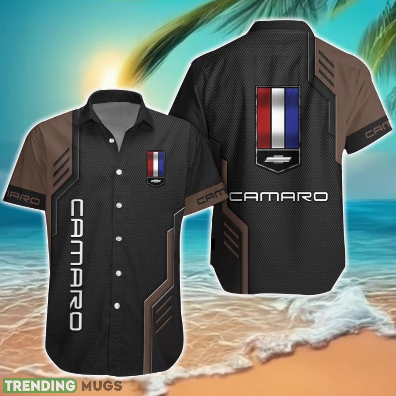 Chevrolet Camaro Logo Mix Brown and Black Color Hawaiian Shirt For Men And Women Product Photo 1 Chevrolet Camaro Logo Mix Brown and Black Color Hawaiian Shirt For Men And Women Product Photo 1