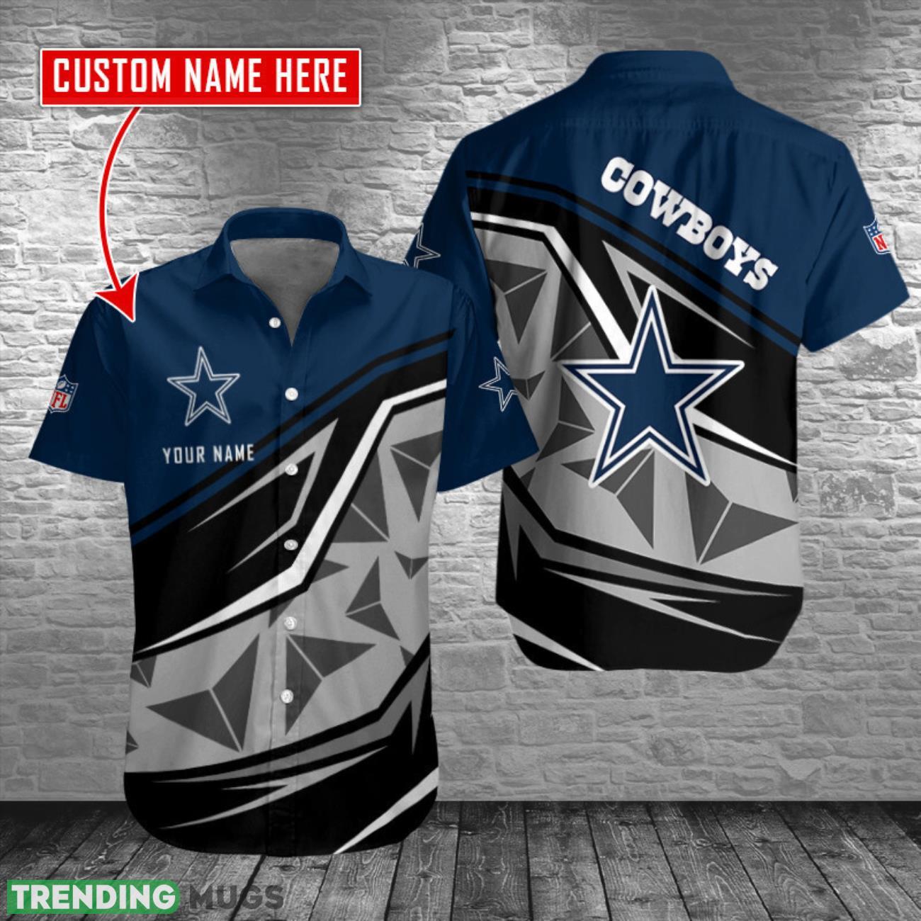 Dallas Cowboys Personalized Name Hawaiian Button Shirt For Fans Your Name Shirt Product Photo 1 Dallas Cowboys Personalized Name Hawaiian Button Shirt For Fans Your Name Shirt Product Photo 1