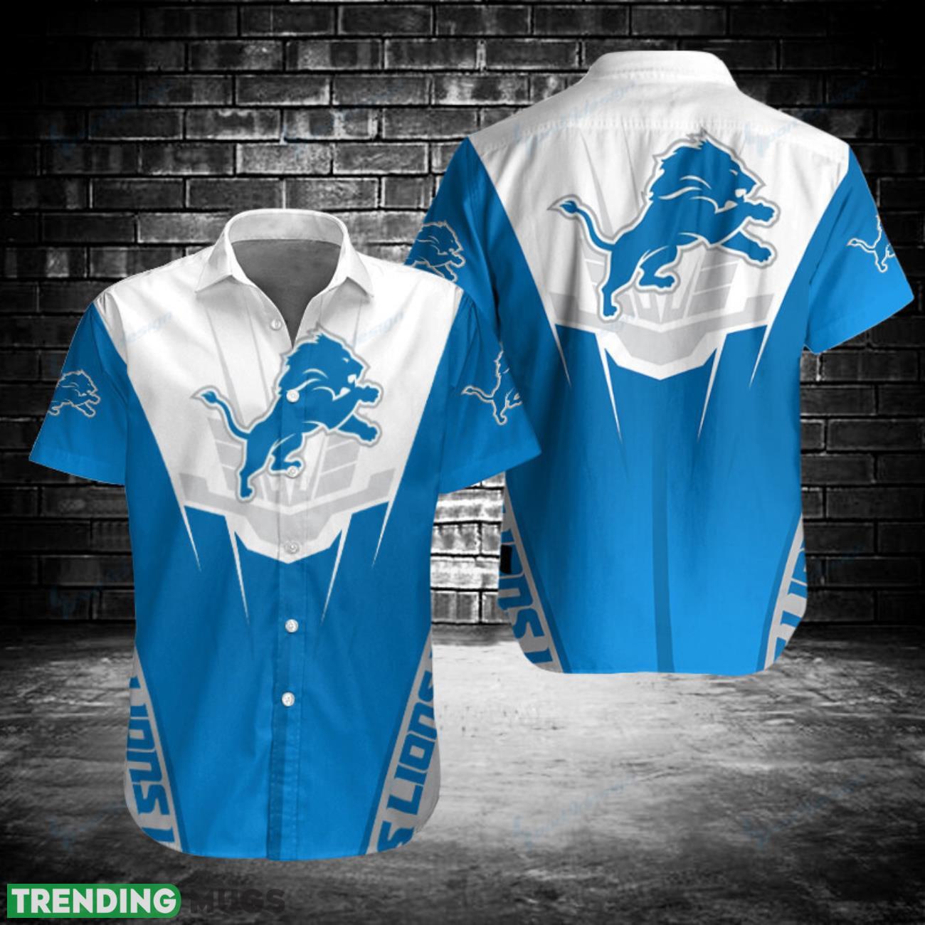 Detroit Lions Button Shirt Team Shirt 3D Blue Hawaii Shirt Product Photo 1 Detroit Lions Button Shirt Team Shirt 3D Blue Hawaii Shirt Product Photo 1