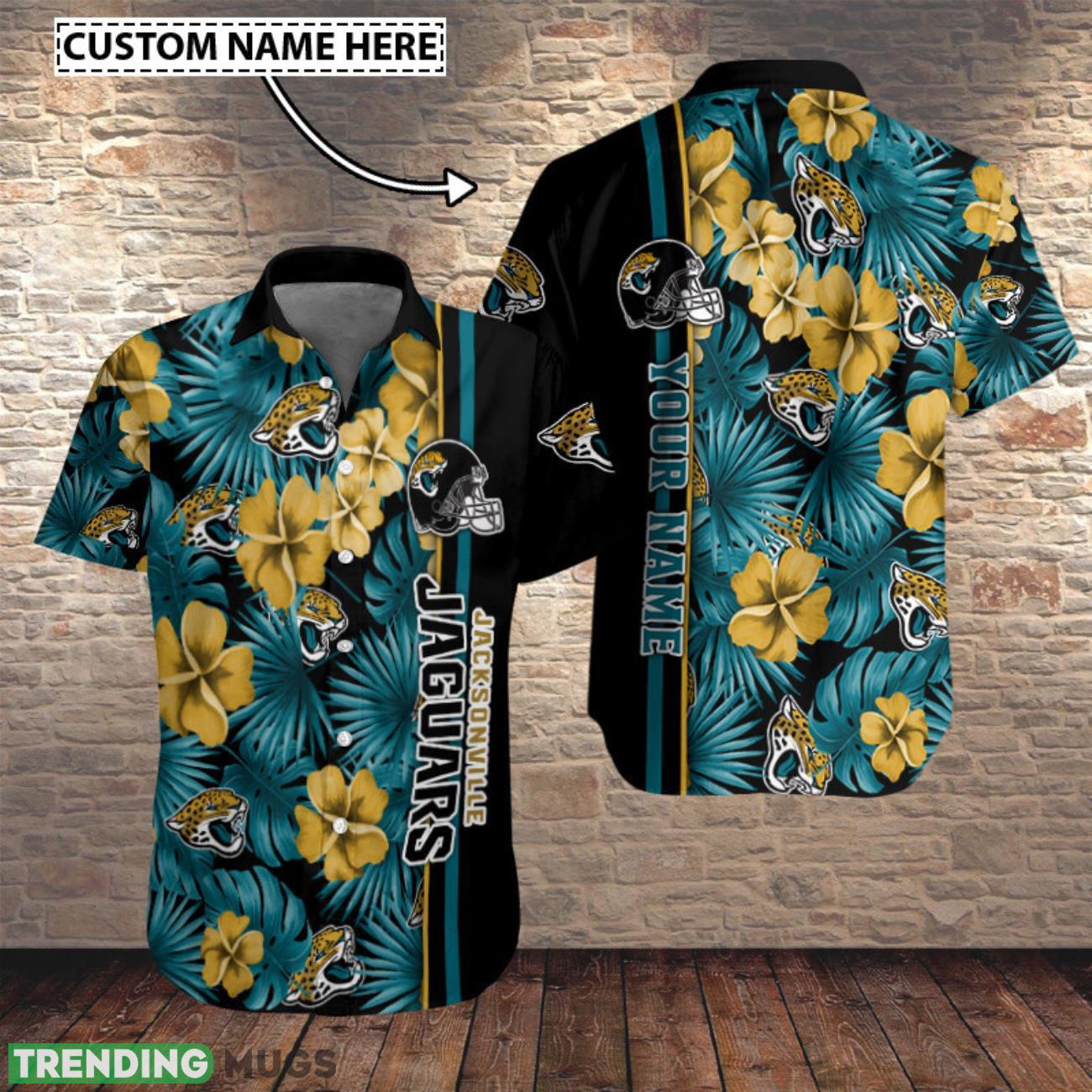 Jacksonville Jaguars Personalized Name Hawaiian Button Shirt For Fans Product Photo 1