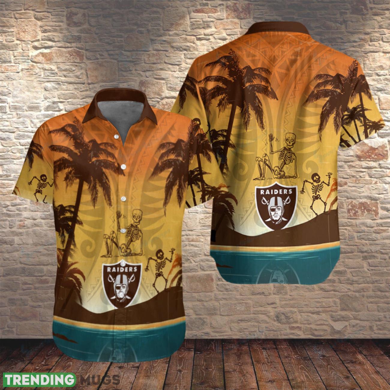 Las Vegas Raiders Button Shirt Team Shirt 3D Hawaii Shirt Beach Shirt Product Photo 1