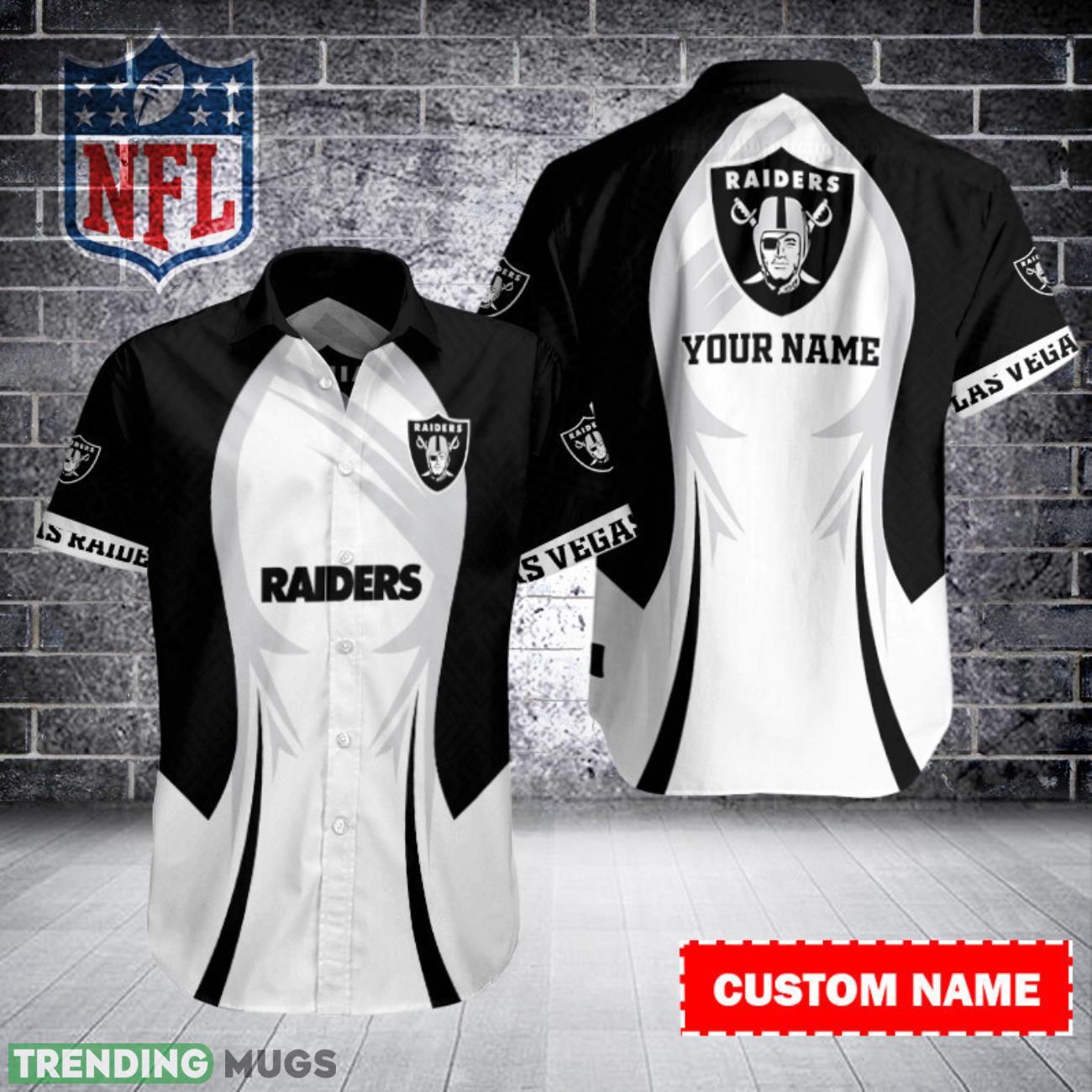 Las Vegas Raiders Personalized Name Hawaiian Button Shirt For Fans Product Photo 1
