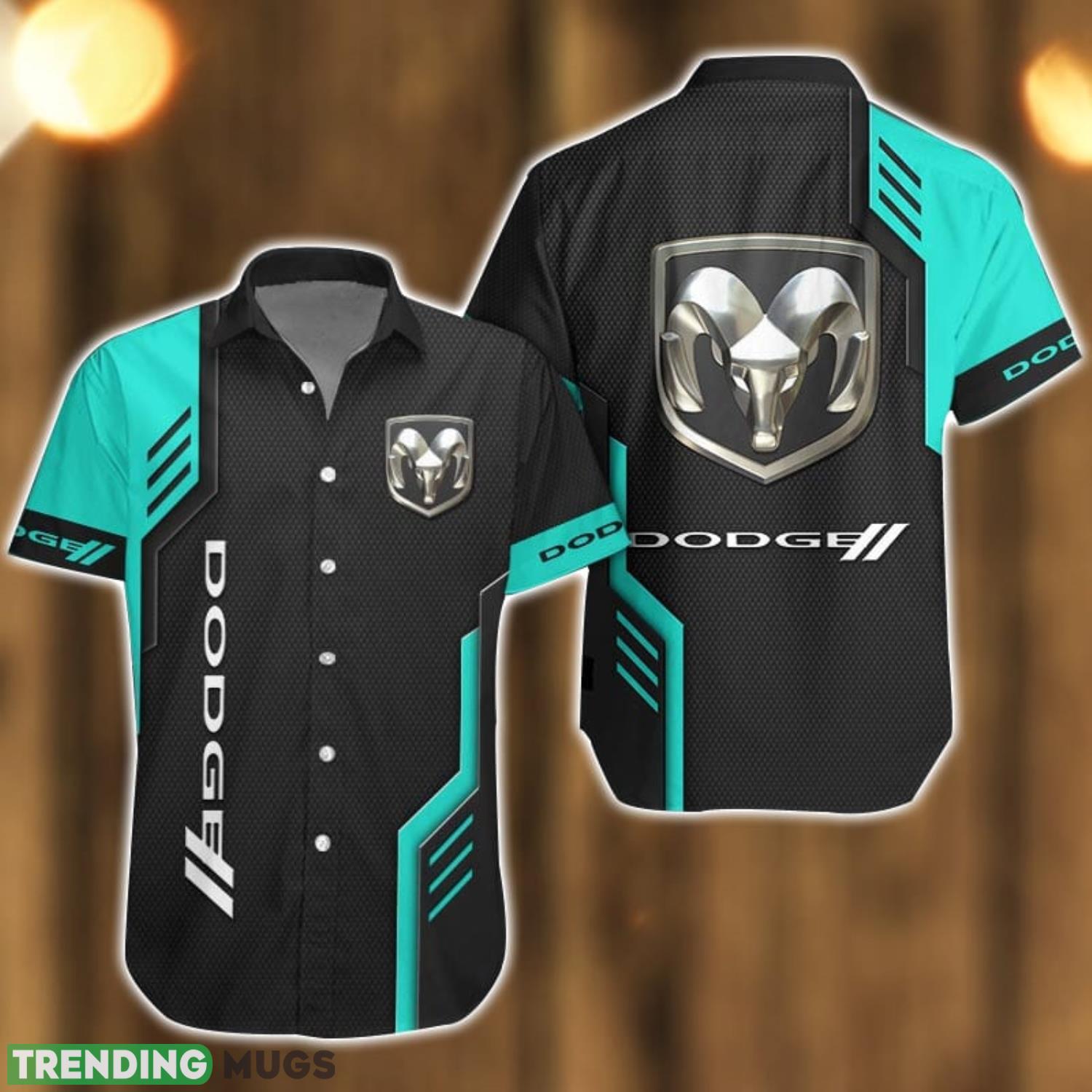Dodge Logo Mix Light Blue and Black Color Hawaiian Shirt For Men And Women Product Photo 1 Dodge Logo Mix Light Blue and Black Color Hawaiian Shirt For Men And Women Product Photo 1