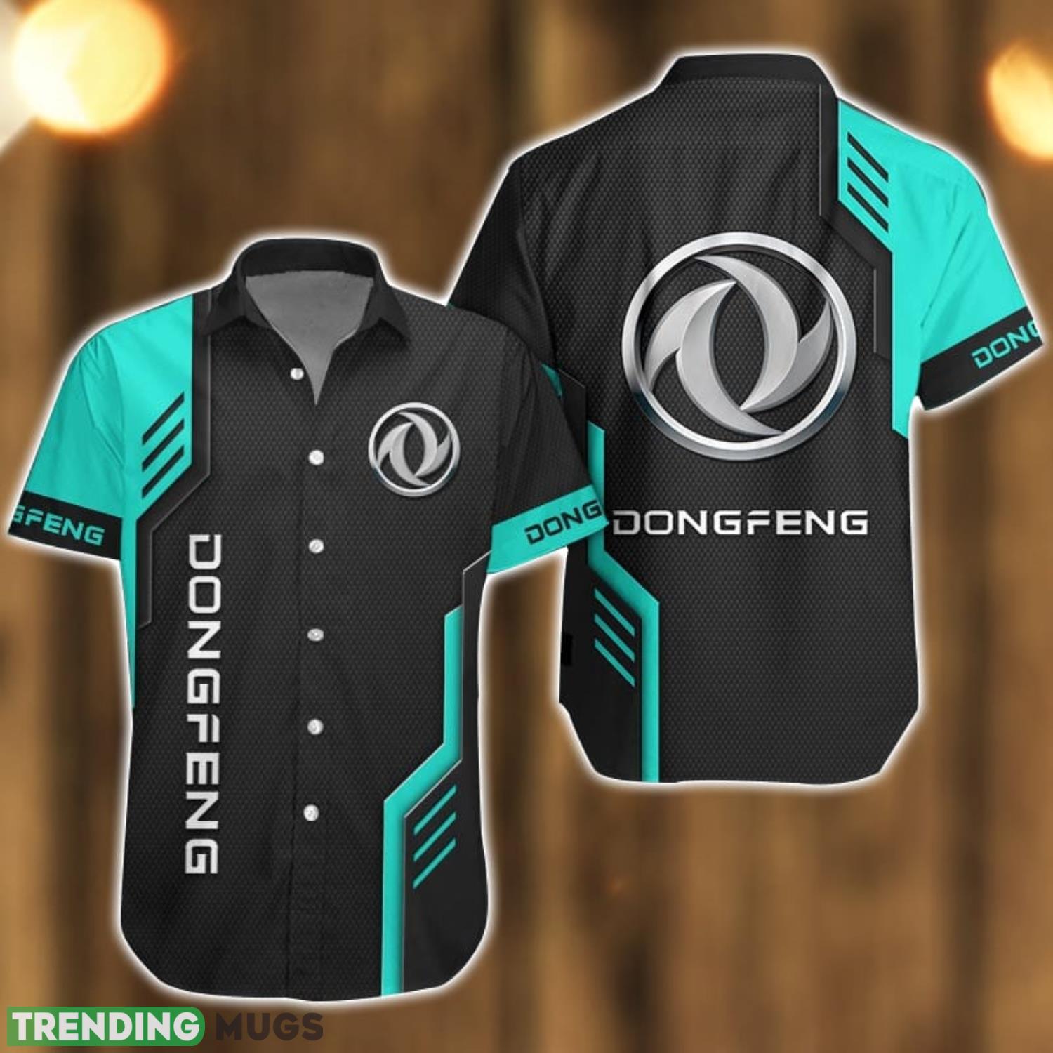 Dongfeng Logo Mix Light Blue and Black Color Hawaiian Shirt For Men And Women Product Photo 1 Dongfeng Logo Mix Light Blue and Black Color Hawaiian Shirt For Men And Women Product Photo 1