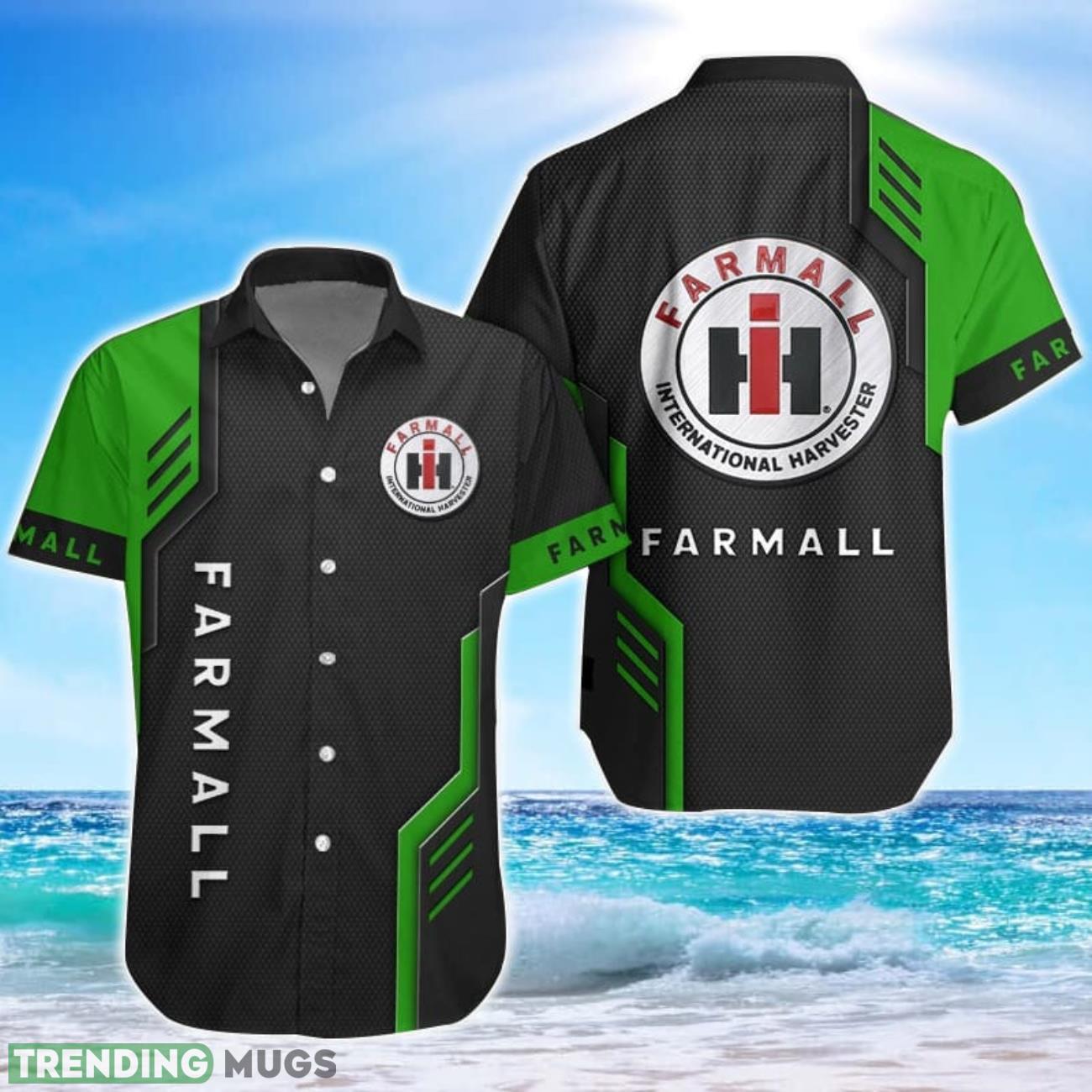 Farmall Logo Green Black Hawaiian Shirt For Men And Women Product Photo 1 Farmall Logo Green Black Hawaiian Shirt For Men And Women Product Photo 1