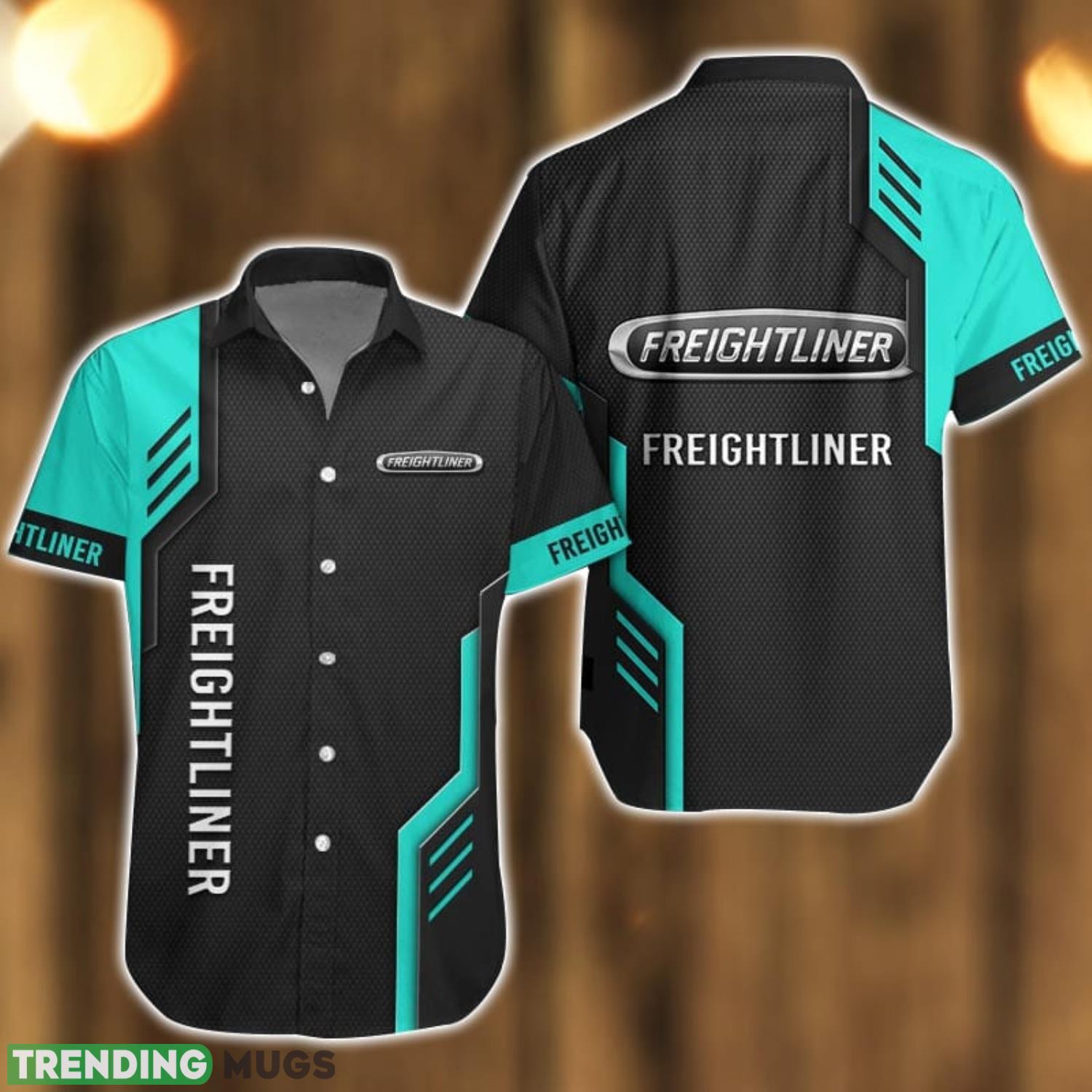 Freightliner Logo Mix Light Blue and Black Color Hawaiian Shirt For Men And Women Product Photo 1 Freightliner Logo Mix Light Blue and Black Color Hawaiian Shirt For Men And Women Product Photo 1