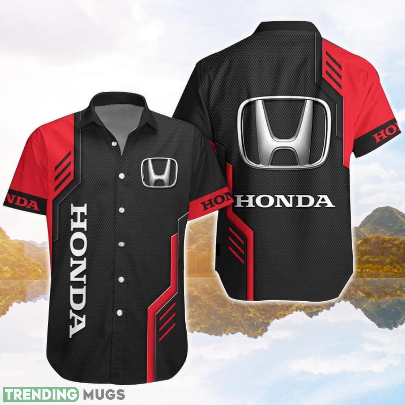 Honda Logo Red Black Hawaiian Shirt For Men And Women Product Photo 1