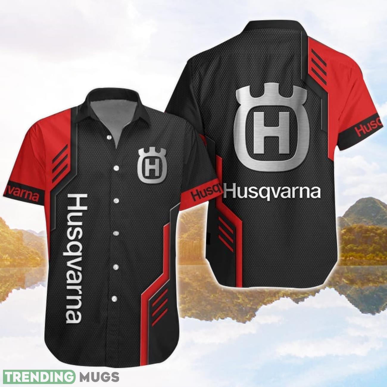 Husqvarna Logo Red Black Hawaiian Shirt For Men And Women Product Photo 1
