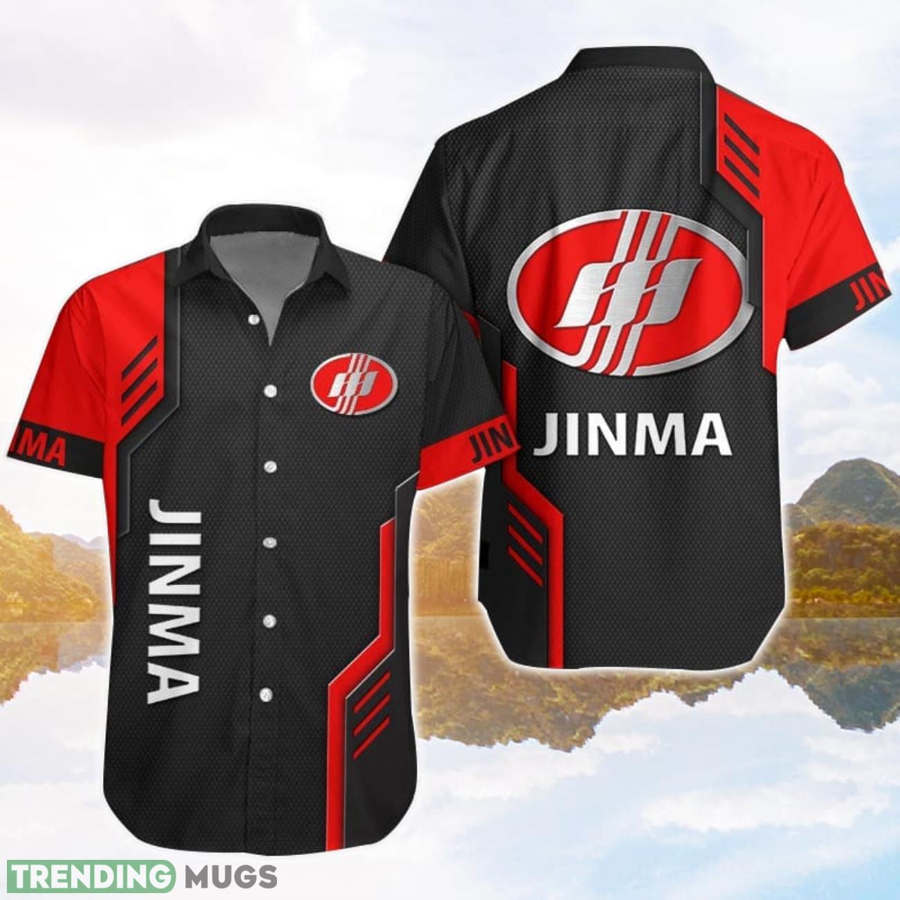 Jinma Logo Red Black Hawaiian Shirt For Men And Women Product Photo 1