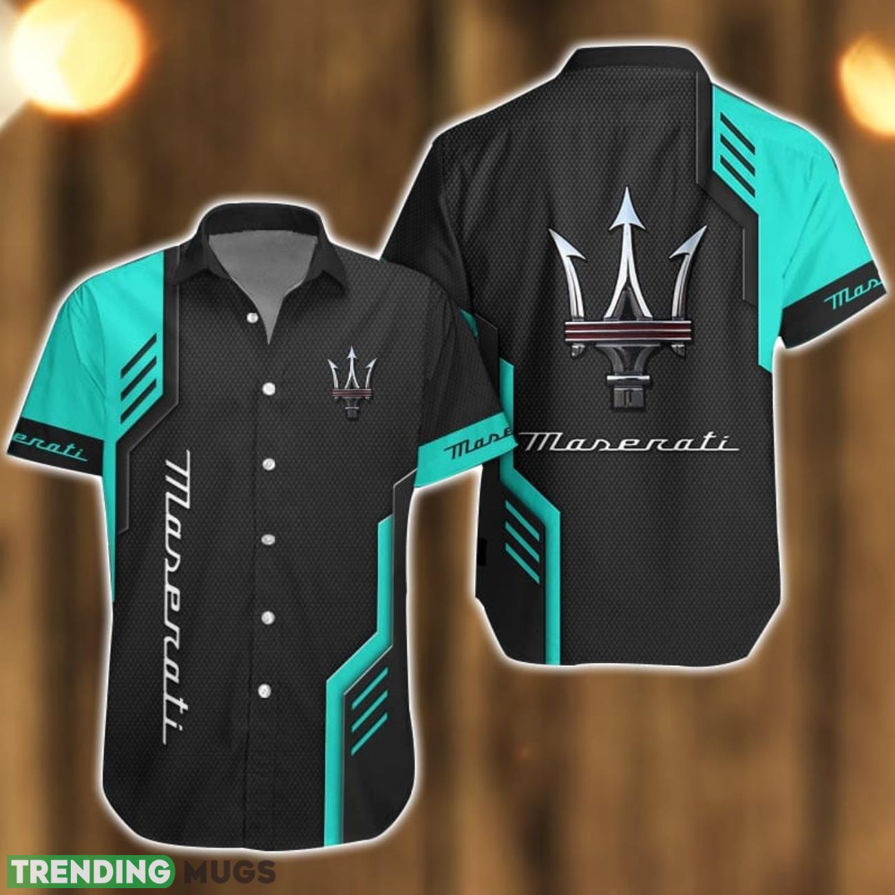 Maserati Logo Mix Light Blue and Black Color Hawaiian Shirt For Men And Women Product Photo 1 Maserati Logo Mix Light Blue and Black Color Hawaiian Shirt For Men And Women Product Photo 1