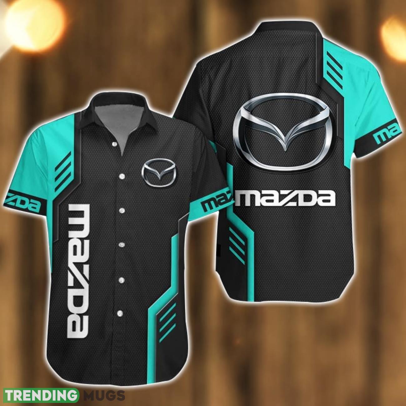 Mazda Logo Mix Light Blue and Black Color Hawaiian Shirt For Men And Women Product Photo 1 Mazda Logo Mix Light Blue and Black Color Hawaiian Shirt For Men And Women Product Photo 1