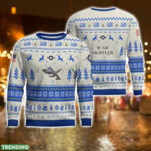 B-58 Hustler B58 All Printed AOP Aircraft Ugly Christmas Sweater For Men And Women Product Photo 1