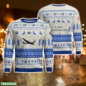 C-124 Globemaster II C124 All Printed AOP Aircraft Ugly Christmas Sweater For Men And Women Product Photo 1