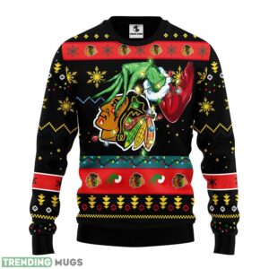 Chicago Blackhawks Grinch Christmas Ugly Sweater 3D Christmas Sweater For Men Women Christmas Gift For Sport Team Product Photo 1