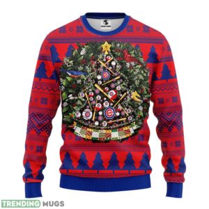 Chicago Cubs Christmas Tree Ball Ugly Sweater 3D Christmas Sweater For Men Women Christmas Gift For Sport Team Product Photo 1