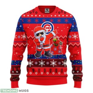 Chicago Cubs Dabbing Santa Claus Christmas Ugly Sweater 3D Christmas Sweater For Men Women Christmas Gift For Sport Team Product Photo 1
