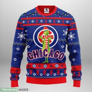 Chicago Cubs Funny Grinch Christmas Ugly Sweater 3D Christmas Sweater For Men Women Christmas Gift For Sport Team Product Photo 1