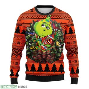 Cincinnati Bengals Grinch Hug AOP Ugly Christmas Sweater Christmas Holiday Gift For Fans Product Photo 1