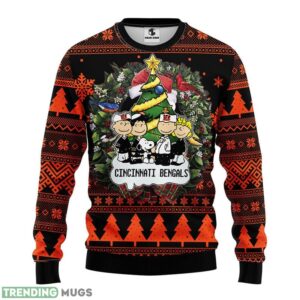 Cincinnati Bengals Snoopy Dog AOP Ugly Christmas Sweater Christmas Holiday Gift For Fans Product Photo 1