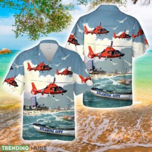 Coast Guard Air Station Atlantic City MH-65D Dolphin Summer Hawaiian Shirt Product Photo 1
