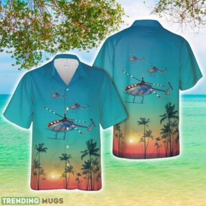 Columbus Police Hughes 500 helicopter AOP Hawaiian Shirt Product Photo 1