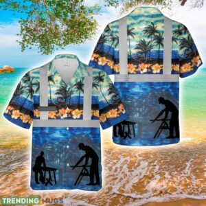 Custom Name Carpenter AOP Hawaiian Shirt Product Photo 1