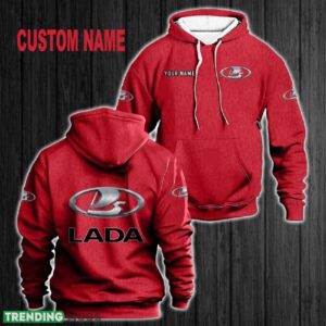 Custom Name Lada 3D Hoodie Red All OVer Print For Men Women Gift Christmas 2024 - Custom Name Lada 3D Hoodie Red All OVer Print For Men Gift Christmas 2024